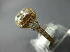 ESTATE 1.32CT DIAMOND 18KT ROSE GOLD ROUND CLUSTER SQUARE HALO ANNIVERSARY RING
