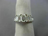WIDE 3.0CT PRINCESS & BAGUETTE DIAMOND 14KT WHITE GOLD 3 STONE ENGAGEMENT RING