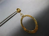 ESTATE 14KT YELLOW GOLD 3D OVAL CHANDELIER FUN HANGING EARRINGS