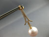 ESTATE LARGE .57CT DIAMOND & SOUTH SEA PEARL 18KT ROSE GOLD CHANDELIER EARRINGS