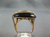 ESTATE EXTRA LARGE .57CT DIAMOND & AAA ONYX 14KT ROSE GOLD ROUND SWIRL FUN RING