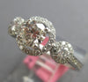 .93CT DIAMOND 18KT WHITE GOLD 3D ROUND SOLITAIRE HALO FILIGREE ENGAGEMENT RING