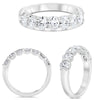 1.75CT DIAMOND PLATINUM 3D OVAL 7 STONE LUCIDA CLASSIC WEDDING ANNIVERSARY RING