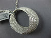 4.25CT DIAMOND 18K WHITE GOLD 3D MULTI ROW INSIDE OUT LOVE KNOT CIRCULAR PENDANT