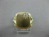 ESTATE .07CT OLD MINE DIAMOND 14K YELLOW GOLD 3D FILIGREE SIGNET MENS RING #1233