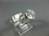 ESTATE 1.89CT DIAMOND 18KT WHITE GOLD 3D ROUND & BAGUETTE ENGAGEMENT RING #1835