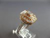 LARGE 1.6CT DIMAOND 14KT WHITE & ROSE GOLD ROUND & BAGUETTE HALO ENGAGEMENT RING