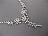 LARGE 4.39CT DIAMOND 18KT WHITE GOLD MULTI FLOWER LARIAT SEMI ETERNITY NECKLACE