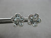 1.81CT DIAMOND & AAA AQUAMARINE 14KT WHITE GOLD PEAR SHAPE & ROUND STUD EARRINGS