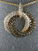 ESTATE 1.44CT WHITE & CHOCOLATE FANCY DIAMOND 18KT ROSE GOLD TRINITY FUN PENDANT