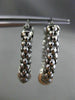 ESTATE LARGE .70CT DIAMOND 14KT TWO TONE GOLD 3D MESH MOVABLE BALL HOOP EARRINGS