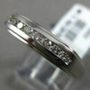 ESTATE .30CT DIAMOND 14KT WHITE GOLD 3D 8 STONE CHANNEL WEDDING ANNIVERSARY RING