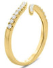 ESTATE .31CT DIAMOND 14KT YELLOW GOLD 3D ROUND CLASSIC CRISS CROSS FUN RING
