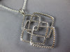 ESTATE LARGE 1.56CT DIAMOND 18K WHITE GOLD 3D MULTI SQUARE LOVE KNOT FUN PENDANT