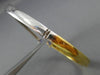 ESTATE 1.21CT TRILLION TANZANITE 18KT WHITE & YELLOW GOLD BANGLE BRACELET #15816