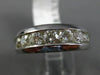 ESTATE WIDE 1.71CT DIAMOND 14KT WHITE GOLD 7 STONE CLASSIC CHANNEL WEDDING RING