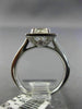 GIA 1.48CT ROUND & ASSCHER DIAMOND 14K WHITE GOLD 3D HALO SQUARE ENGAGEMENT RING