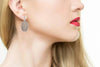 LARGE 3.61CT WHITE & PINK DIAMOND 18K WHITE & ROSE GOLD 3D OVAL HANGING EARRINGS