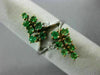ESTATE WIDE .86CT DIAMOND & AAA EMERALD 18K 2 TONE GOLD OPEN GRAPE VINE FUN RING