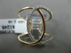 ESTATE LARGE .26CT DIAMOND 14KT ROSE GOLD 3D LOVE KNOT OPEN INFINITY FUN RING