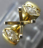ESTATE .40CT DIAMOND 14K YELLOW GOLD ROUND & MARQUISE SEMI MOUNT ENGAGEMENT RING