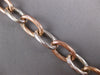 LARGE & LONG .98CT DIAMOND 14KT WHITE & ROSE GOLD OVAL LINK TOGGLE LOVE BRACELET