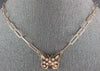 LARGE .41CT DIAMOND 14KT ROSE GOLD 3D ROUND & MARQUISE ETOILE BUTTERFLY NECKLACE