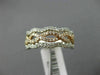 WIDE .59CT DIAMOND 14KT WHITE & ROSE GOLD 3D MULTI ROW INFINITY ANNIVERSARY RING