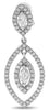 2.45CT DIAMOND 14KT WHITE GOLD 3D ROUND & MARQUISE LEAF CLIP ON HANGING EARRINGS