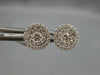 ESTATE .51CT DIAMOND 18KT WHITE GOLD CLUSTER INVISIBLE HALO EARRING JACKET SET