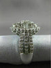 ESTATE LARGE 1.50CT DIAMOND 14KT WHITE GOLD 3D FILIGREE MARQUISE CLUSTER RING FG