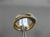 ESTATE .27CT DIAMOND 18KT WHITE & ROSE GOLD 3D 3 ROW CRISS CROSS FLEXIBLE RING