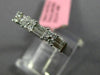 ESTATE .48CT DIAMOND 18KT WHITE GOLD 3D FLOWER ETERNITY WEDDING ANNIVERSARY RING