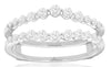 .50CT DIAMOND 14KT WHITE GOLD ROUND SHARED PRONG INSERT WEDDING ANNIVERSARY RING