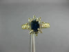 ESTATE 1.02CT DIAMOND & SAPPHIRE 14K YELLOW GOLD FLOWER ENGAGEMENT RING #11000