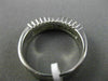 ESTATE .55CT DIAMOND 18KT WHITE GOLD 3D CLASSIC 3 ROW WEDDING ANNIVERSARY RING