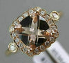 WIDE 1.48CT DIAMOND & AAA MORGANITE 14KT ROSE GOLD HALO FILIGREE ENGAGEMENT RING