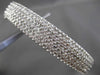 ESTATE LARGE & WIDE 4.0CT DIAMOND 14KT WHITE GOLD 5 ROW PAVE BANGLE BRACELET