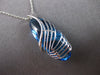 LARGE 20.72CT DIAMOND & AAA CABOCHON BLUE TOPAZ 18KT WHITE GOLD FLOATING PENDANT