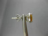 ESTATE 1.51CT DIAMOND & YELLOW SAPPHIRE 14KT WHITE GOLD ROUND HALO STUD EARRINGS