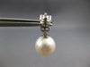 .35CT DIAMOND & AAA PINK SAPPHIRE & AAA SOUTH SEA PEARL 14KT WHITE GOLD EARRINGS