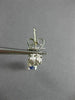 ESTATE 1.64CTW DIAMOND TANZANITE 14KT WHITE GOLD HANGING CLUSTER EARRINGS #11426