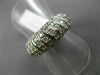 ESTATE WIDE 1.08CT DIAMOND 14KT WHITE GOLD WAVE SEMI ETERNITY ANNIVERSARY RING