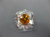 ESTATE 3.71CT DIAMOND & AAA YELLOW SAPPHIRE 18KT WHITE GOLD OVAL BALLERINA RING