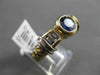 ESTATE 1.89CT DIAMOND & AAA SAPPHIRE 14KT TWO TONE GOLD FILIGREE ENGAGEMENT RING