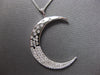 ESTATE LARGE .23CT DIAMOND 18KT WHITE GOLD 3D ETOILE MOON FLOATING PENDANT