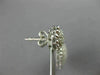 ESTATE LARGE 2.94CT DIAMOND 14K WHITE GOLD 3D CLUSTER TEAR DROP HANGING EARRINGS