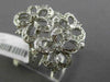 ESTATE LARGE 1CT ROUND DIAMOND 14KT WHITE GOLD 3D BUTTERFLY FLOWER FUN LOVE RING