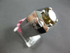 LARGE 11.05CT WHITE & CHOCOLATE FANCY DIAMOND 18K WHITE GOLD SOLITAIRE MENS RING