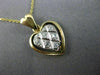 ESTATE .12CT DIAMOND 14K 2 TONE GOLD CLASSIC FILIGREE THREE HEART PENDANT #21612